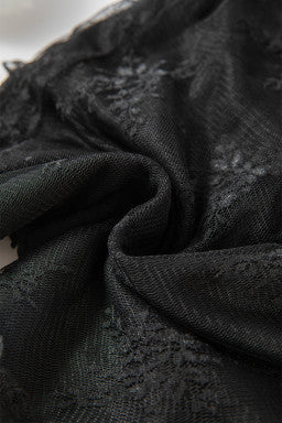 Lace / Mesh slim fit long sleeve blouse (2 piece)