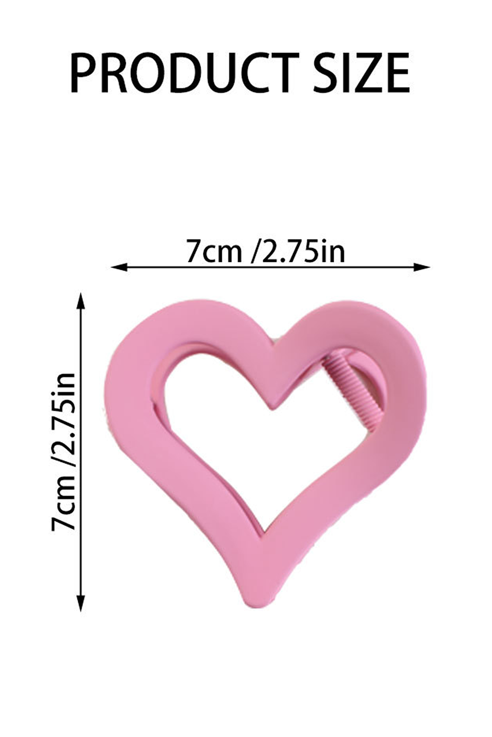 Pink "Heart" shaped hair clip
