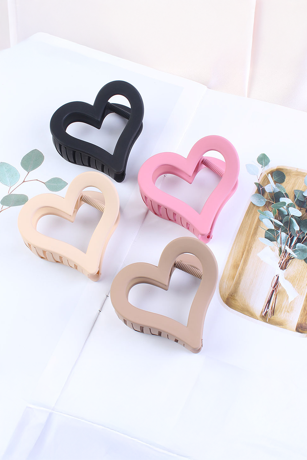 Pink "Heart" shaped hair clip