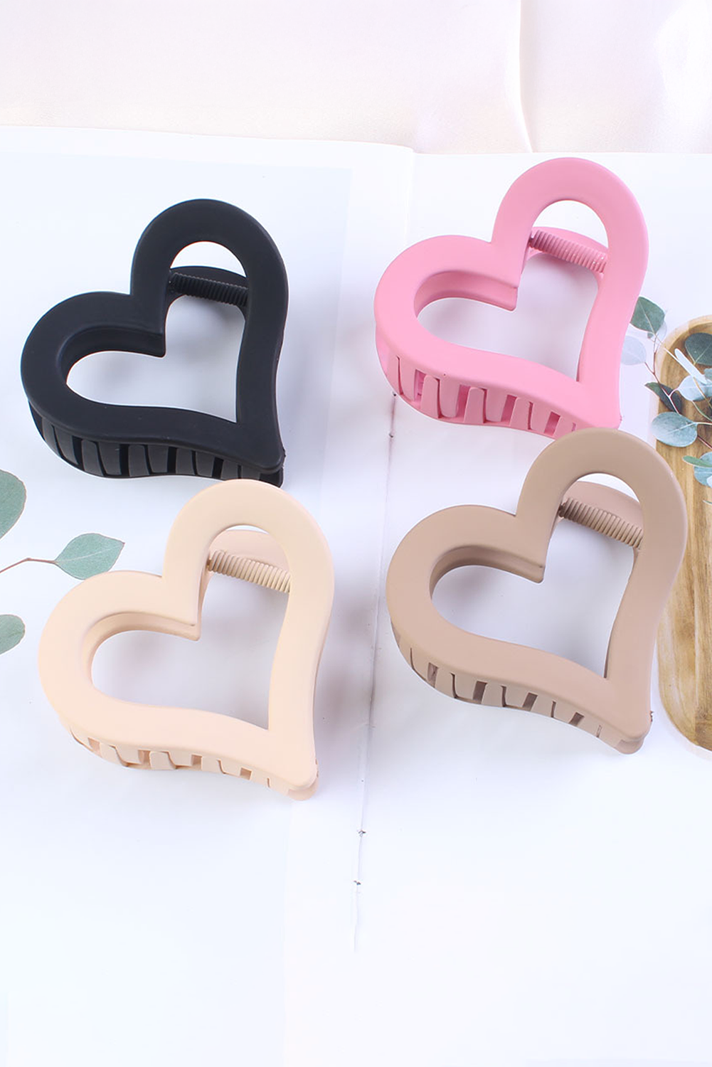 Pink "Heart" shaped hair clip