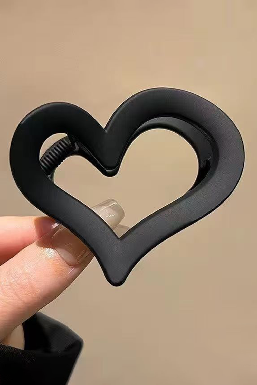 Black "Heart" shaped hair clip