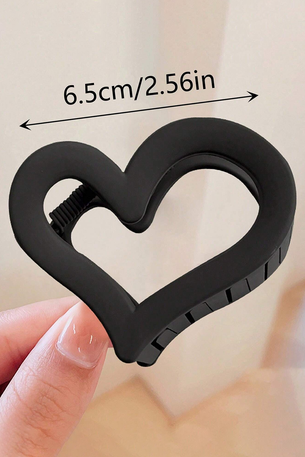 Black "Heart" shaped hair clip