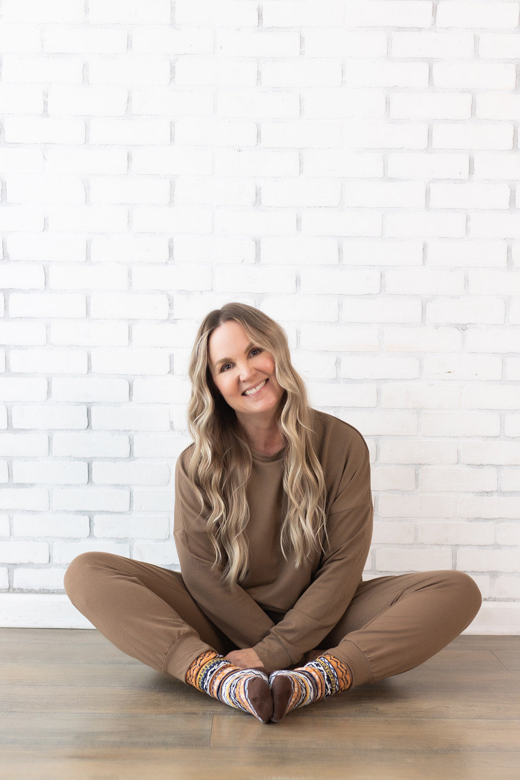Brown 2 piece loungewear set