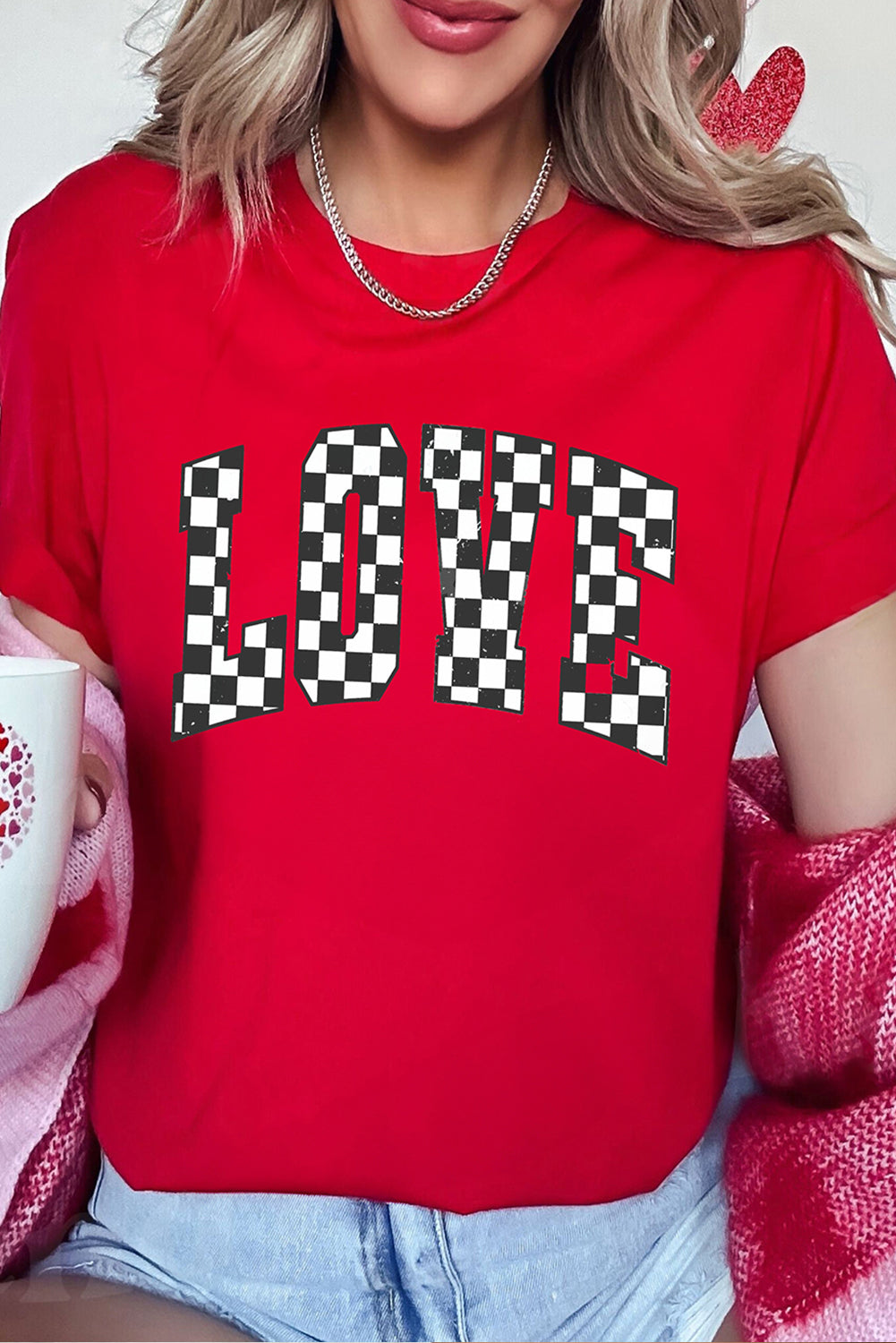 LOVE checkered shirt