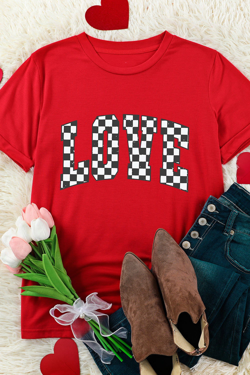 LOVE checkered shirt