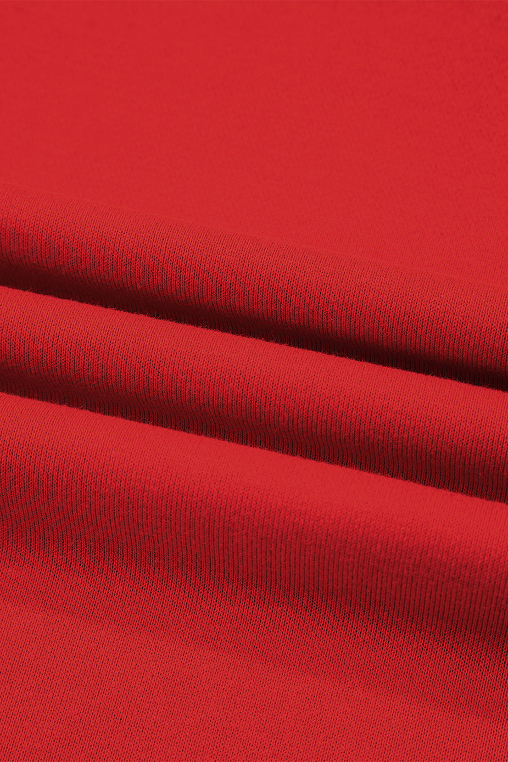 Red Oversized Sweatshirt, With White Stripes on Sleeves