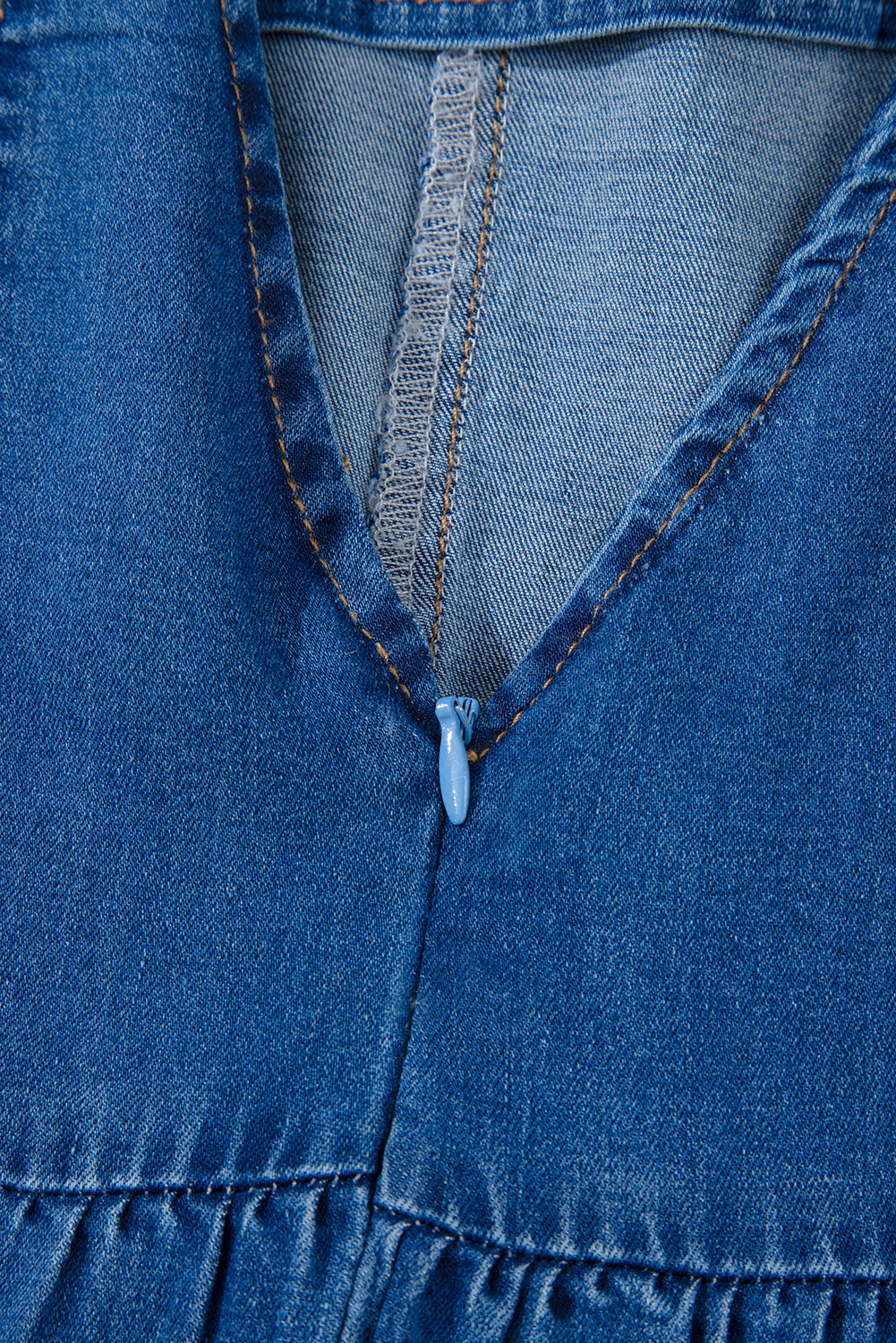 Denim Blue Bowknot A-line dress