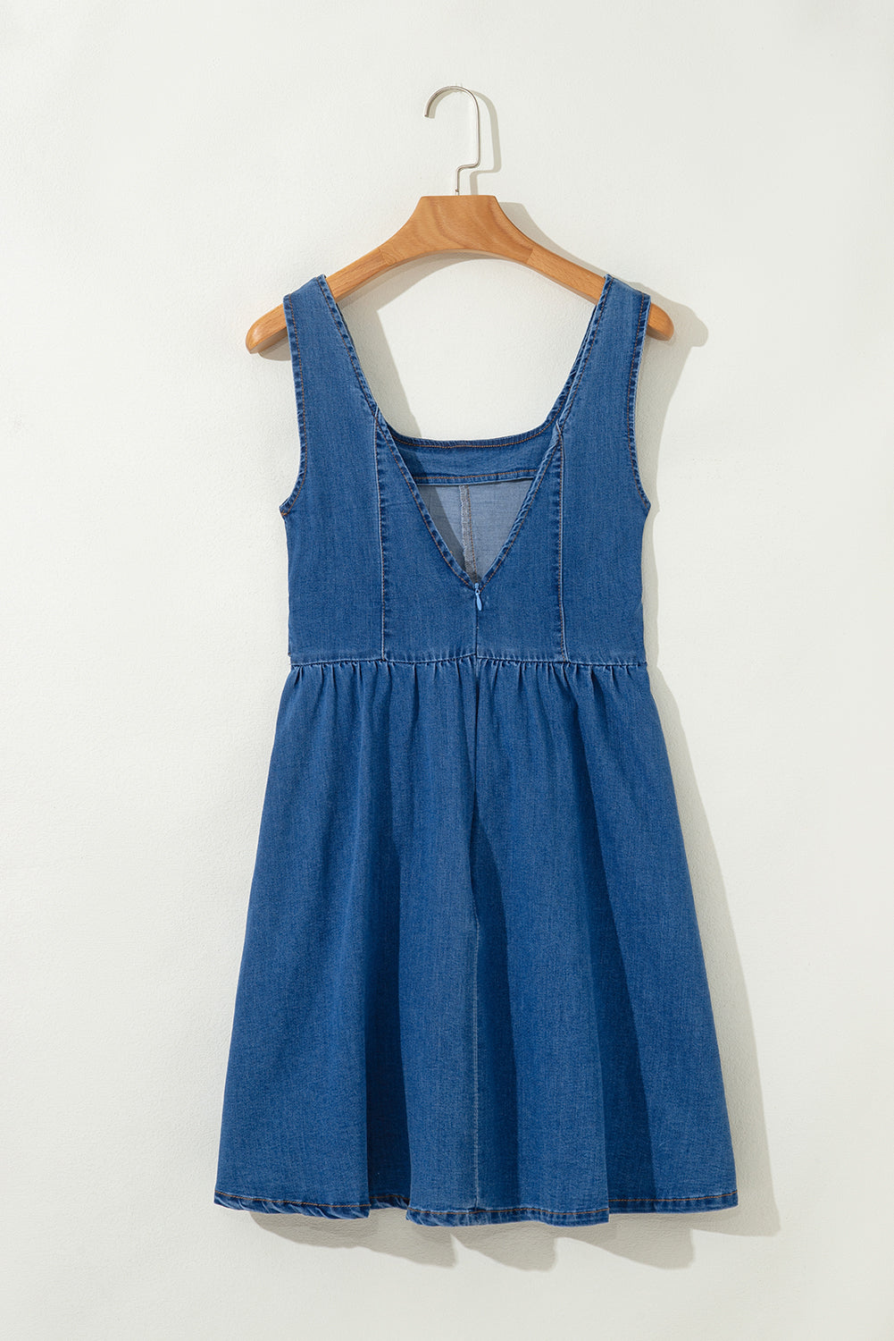 Denim Blue Bowknot A-line dress