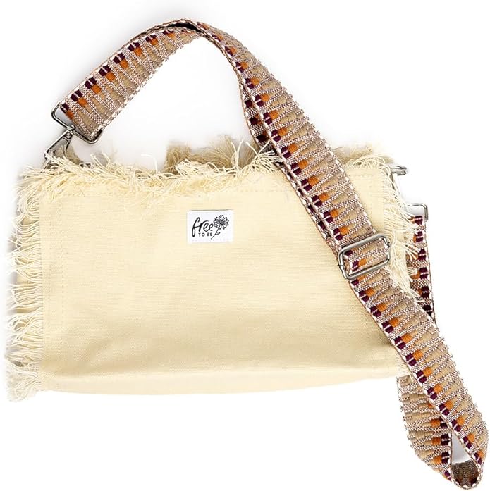Boho Canvas Crossbody Bag Cream (Copy)