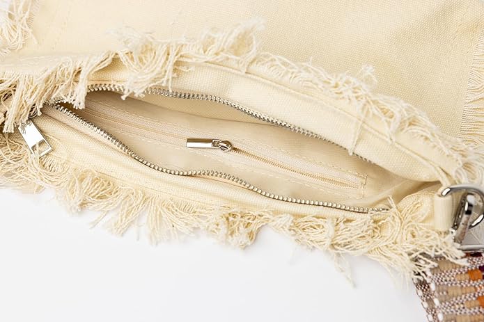 Boho Canvas Crossbody Bag Cream (Copy)