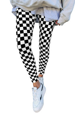 Checkered leggings - black and white