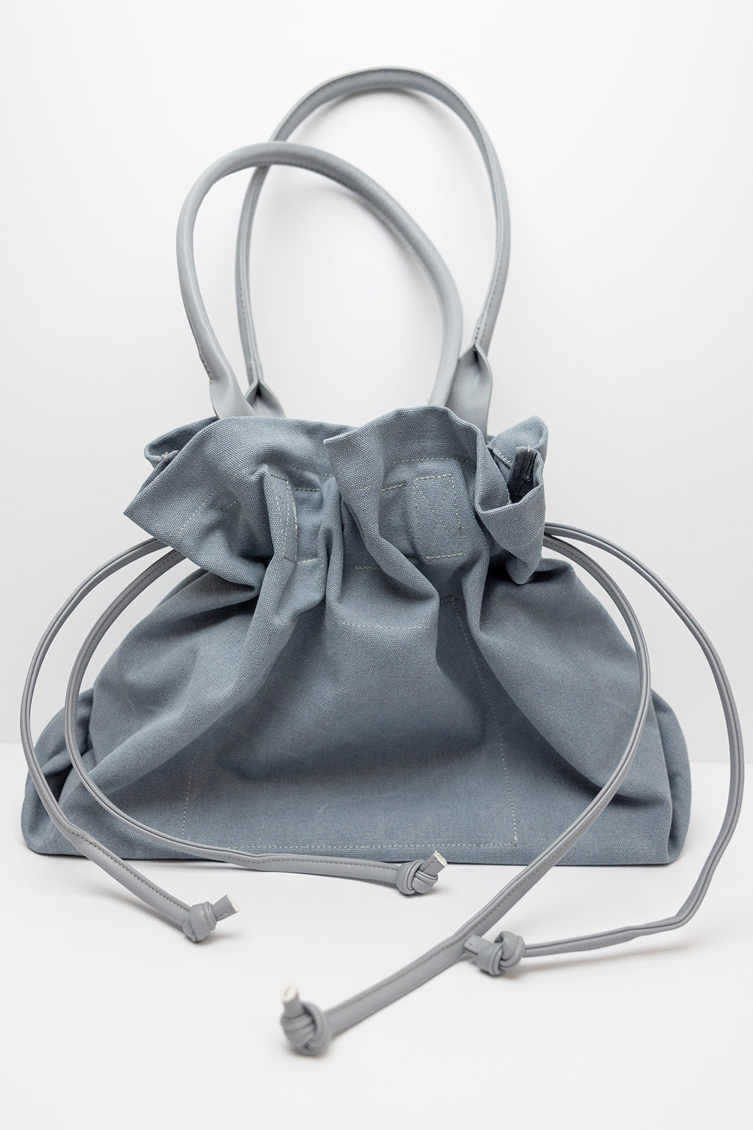 Large Capacity Dusty Blue Canvas Tote Bag