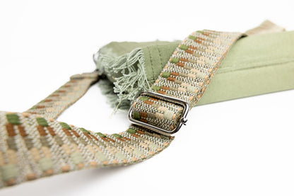 Boho Canvas Crossbody Bag Green