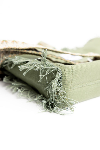 Boho Canvas Crossbody Bag Green