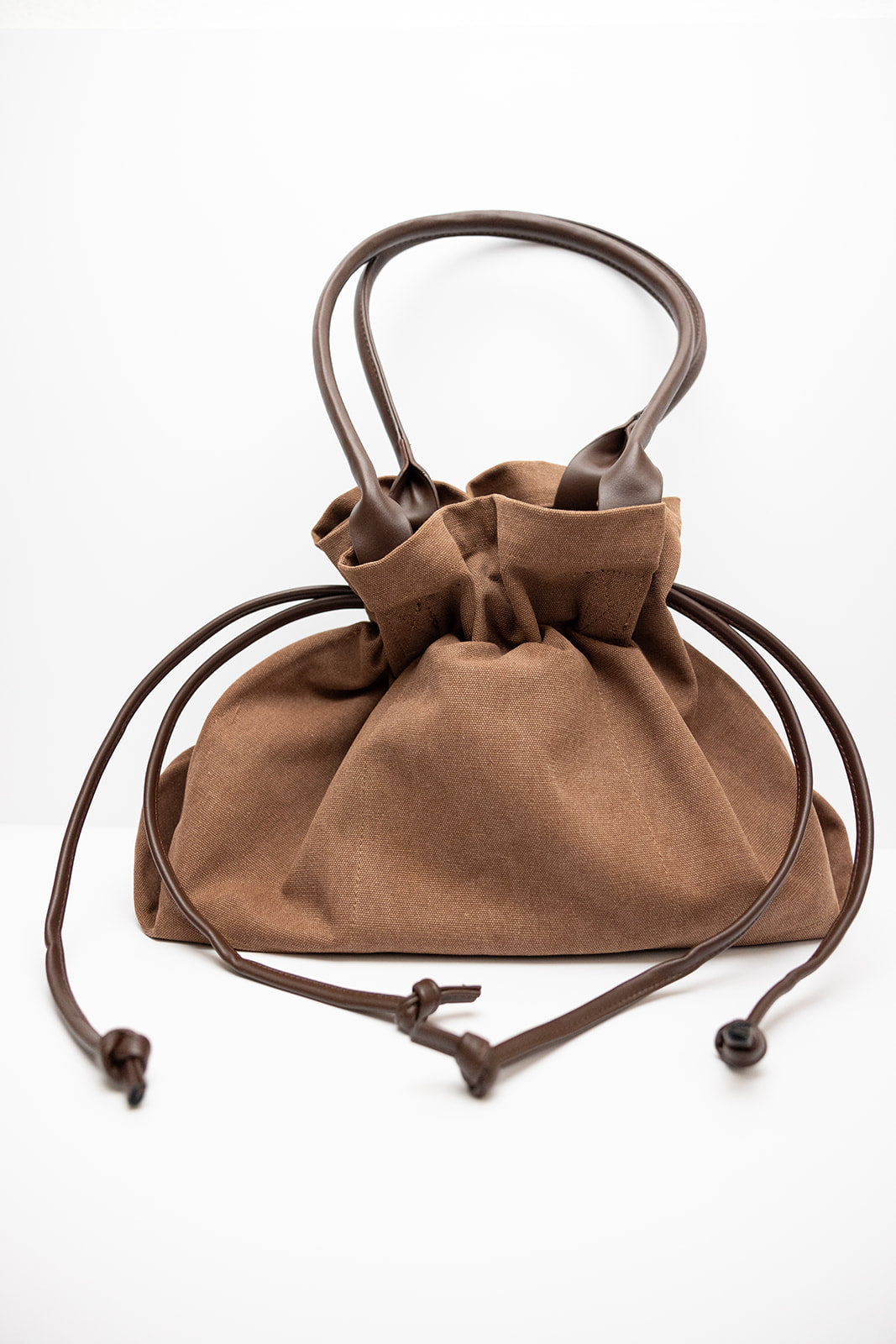 Large Capacity Coco Brown Canvas Tote Bag