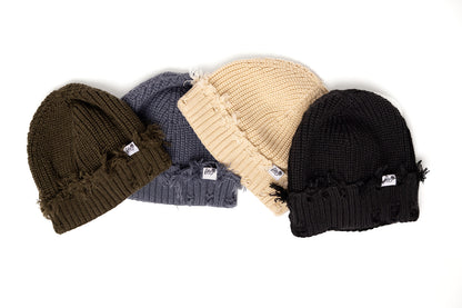 Boho Cute Chunky Soft Distressed Women's Beanie