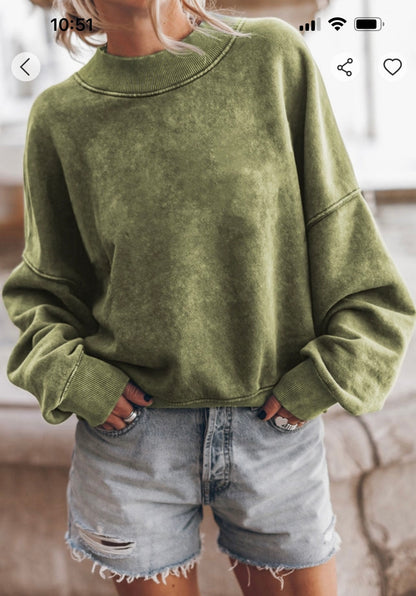 Vintage Olive green Sweatshirt