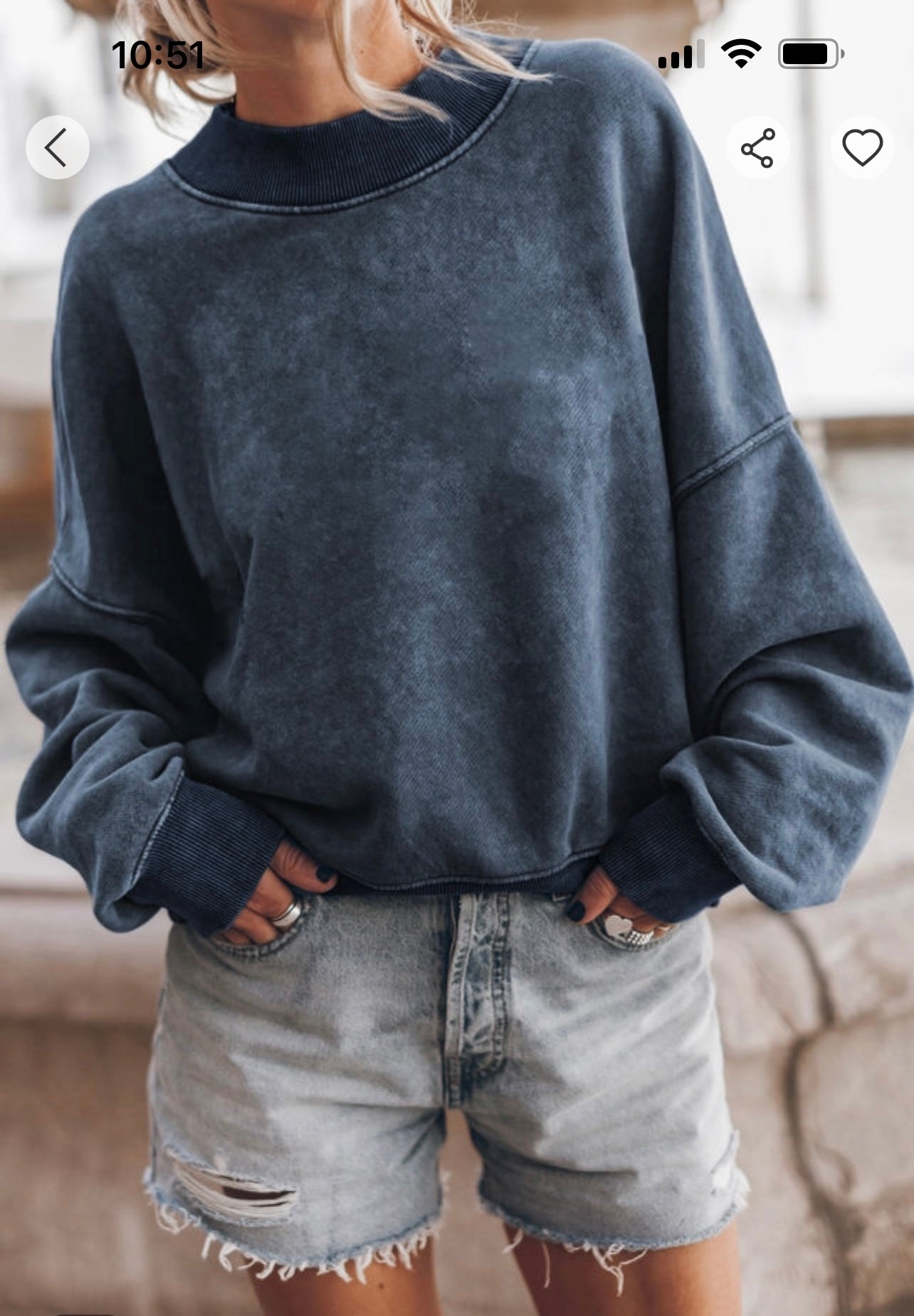 Vintage Navy Blue Sweatshirt