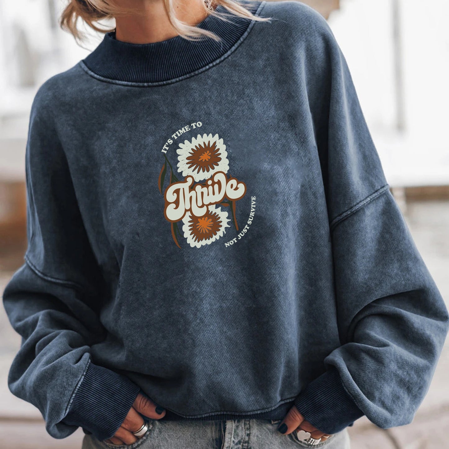 Vintage Navy Blue Sweatshirt