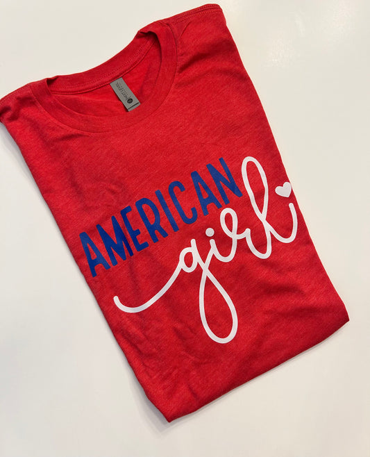 Vintage Red "American girl" shirt
