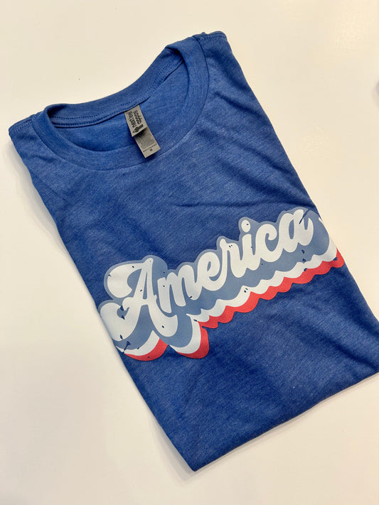 Vintage Blue "America" shirt