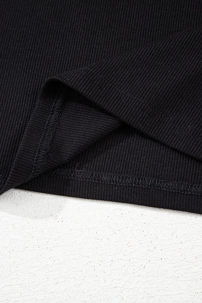 Black short sleeve sheer/mesh shirt