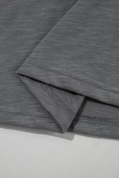 Gray Ruffle sleeve shirt
