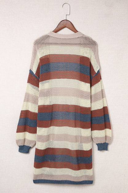 Striped color block sweater