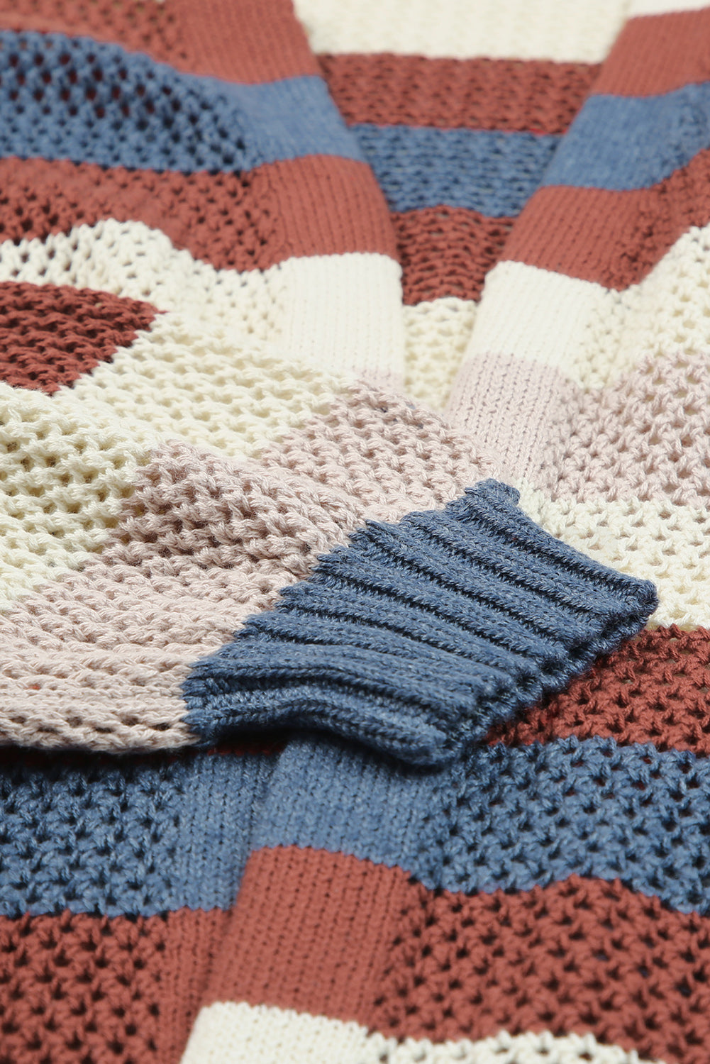 Striped color block sweater