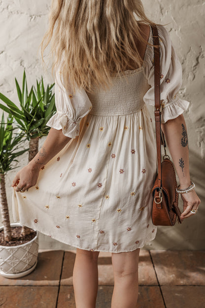Daisy Flower Smock Dress