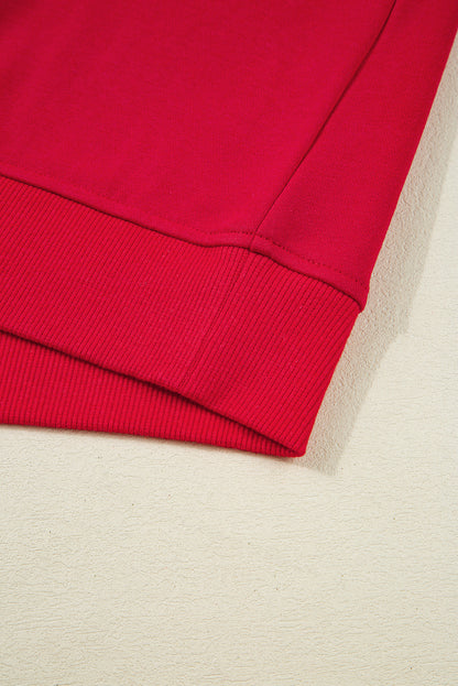 Vintage Varsity Cropped Pullover Wide Leg Pants Set