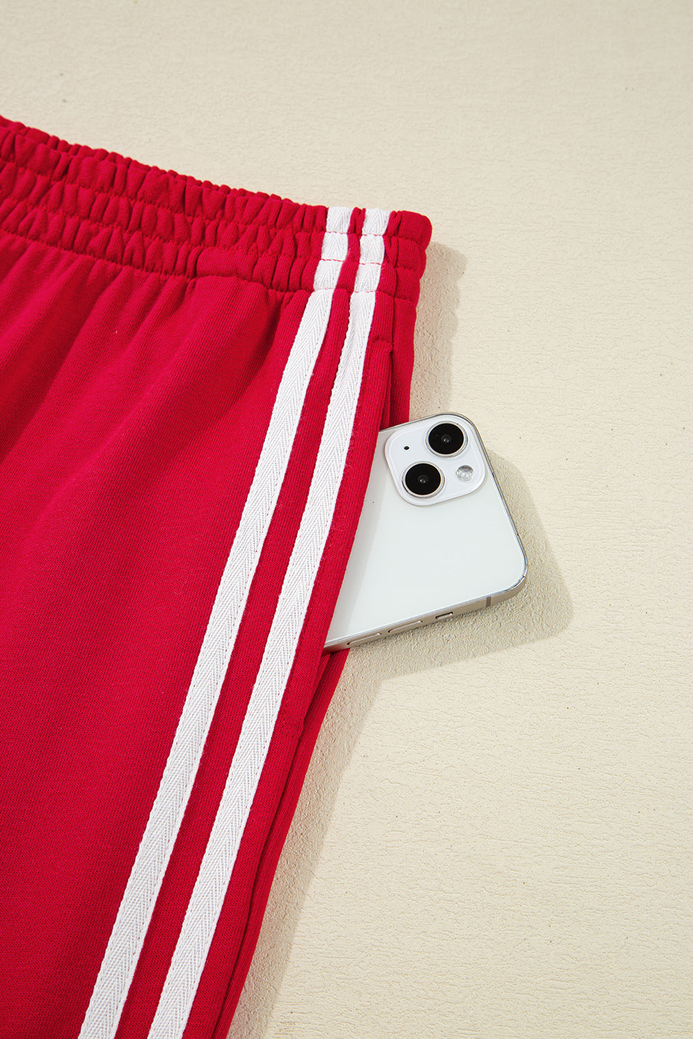 Vintage Varsity Cropped Pullover Wide Leg Pants Set