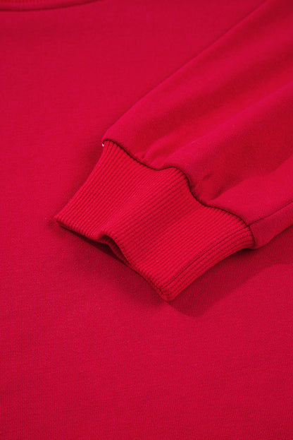 Vintage Varsity Cropped Pullover Wide Leg Pants Set