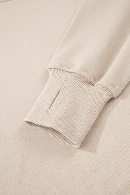 Oversized Slit Sweatshirt Ribbed Leggings Set