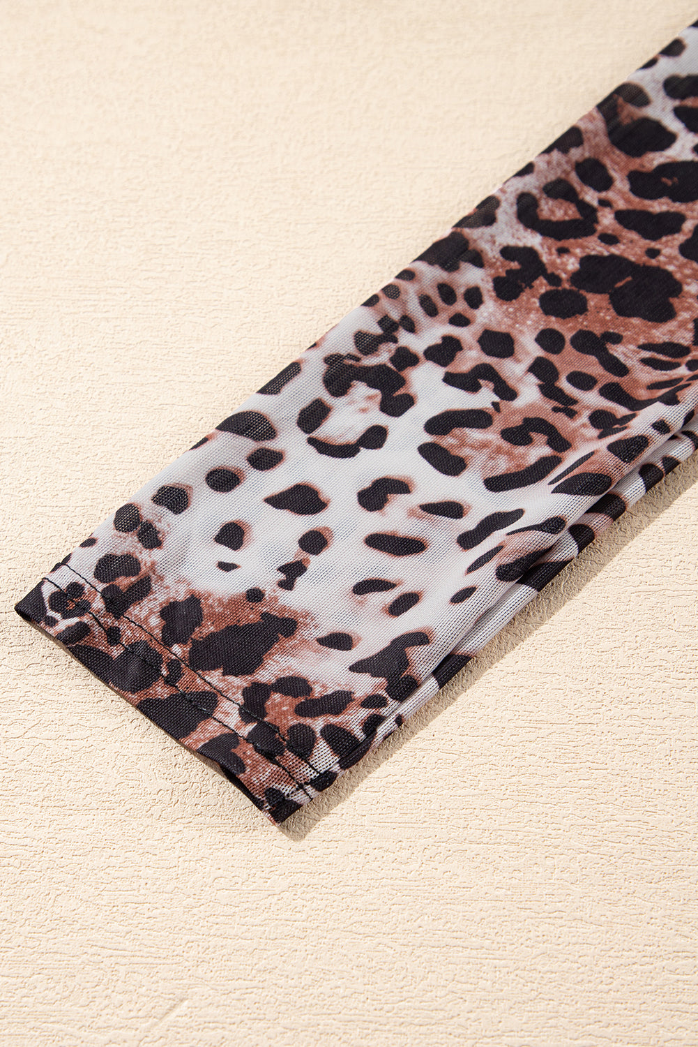Leopard Print, smocked neck, body suit