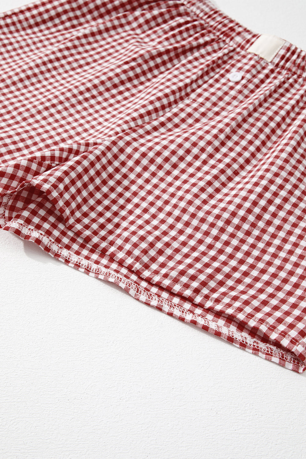 Red or Blue Vintage Gingham Print, boxer style shorts