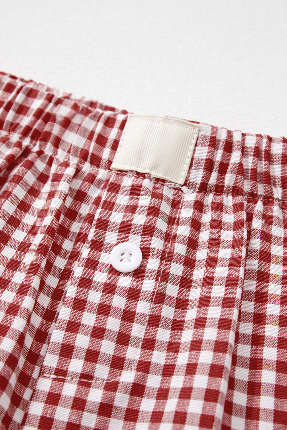 Red or Blue Vintage Gingham Print, boxer style shorts
