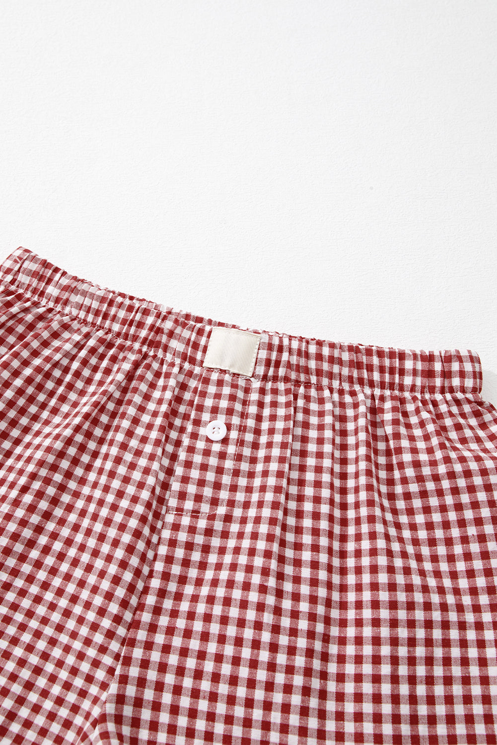 Red or Blue Vintage Gingham Print, boxer style shorts
