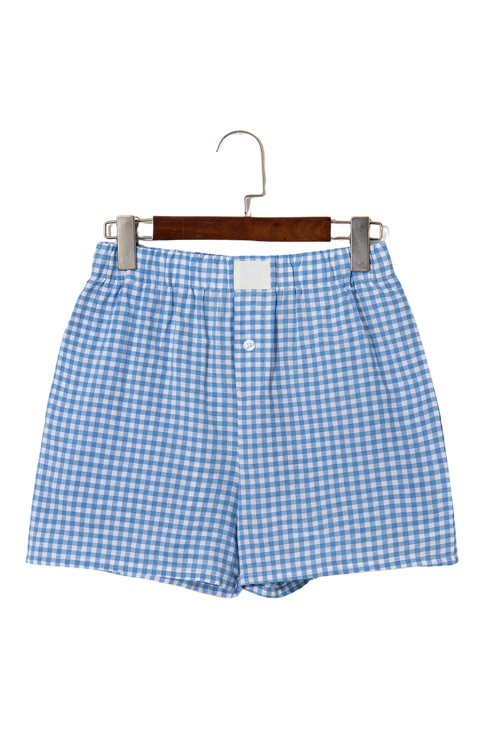 Red or Blue Vintage Gingham Print, boxer style shorts