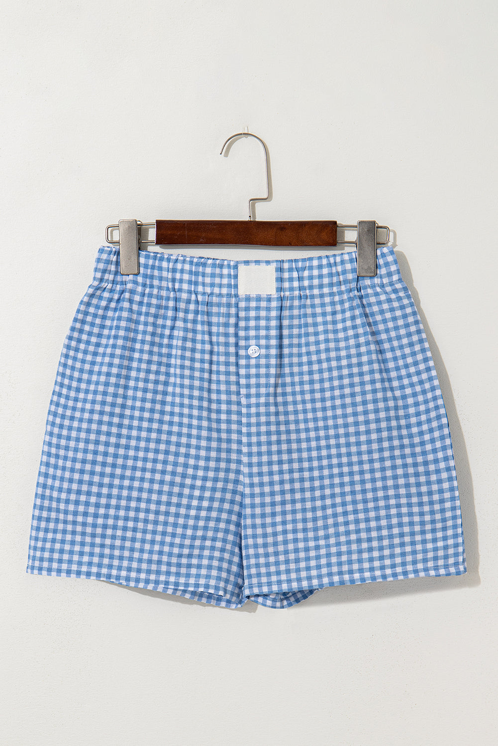 Red or Blue Vintage Gingham Print, boxer style shorts
