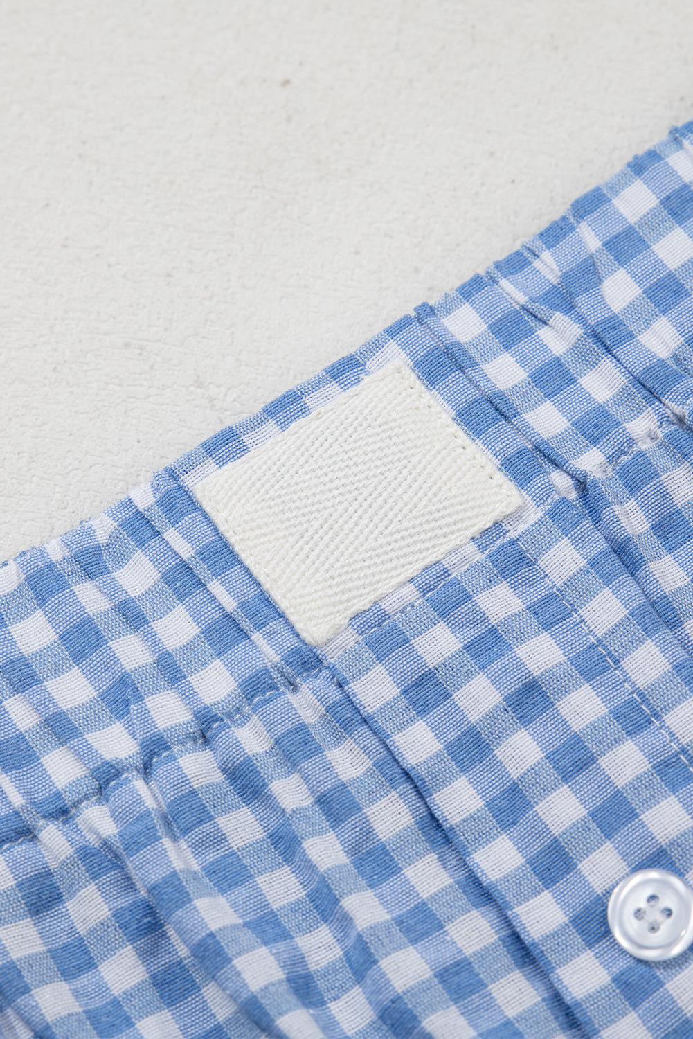 Red or Blue Vintage Gingham Print, boxer style shorts