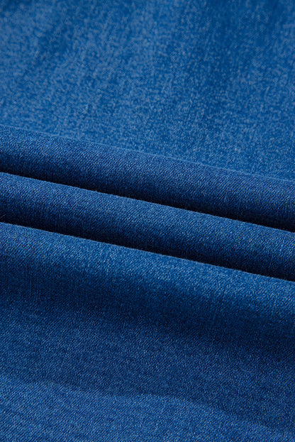 Denim Blue Bowknot A-line dress